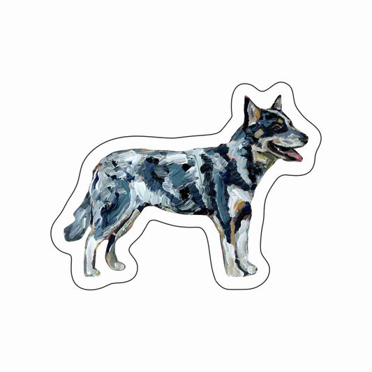 CMS-1646-C10 Blue Heeler Sticker | Removable Sticker | Set of 10