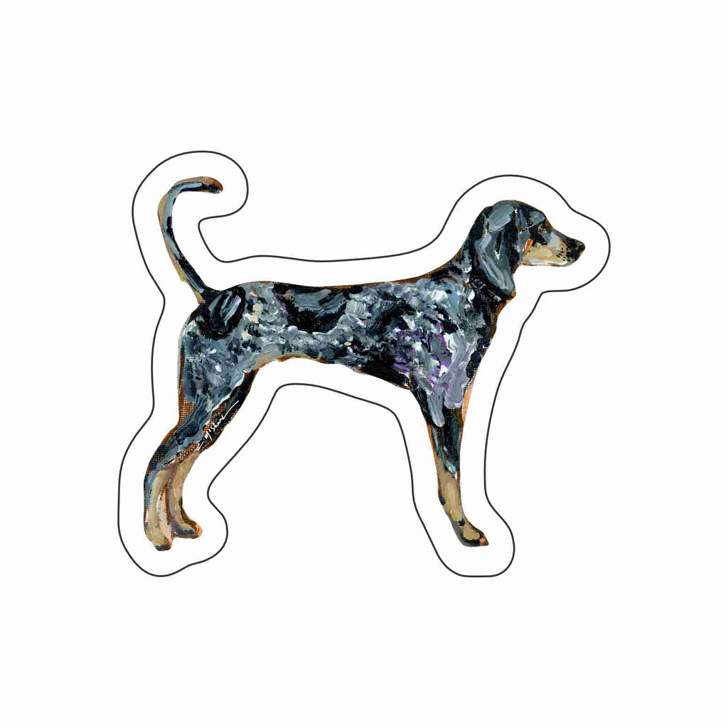 CMS-1648-C10 Bluetick Coonhound Sticker | Removable Sticker | Set of 10