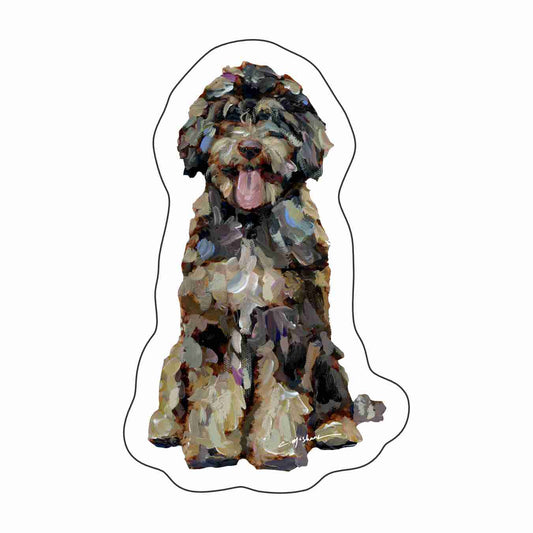 CMS-1651-C10 Bernedoodle Chocolate Sticker | Removable Sticker | Set of 10