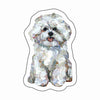 CMS-1653-C10 Bichon Frise Sticker | Removable Sticker | Set of 10