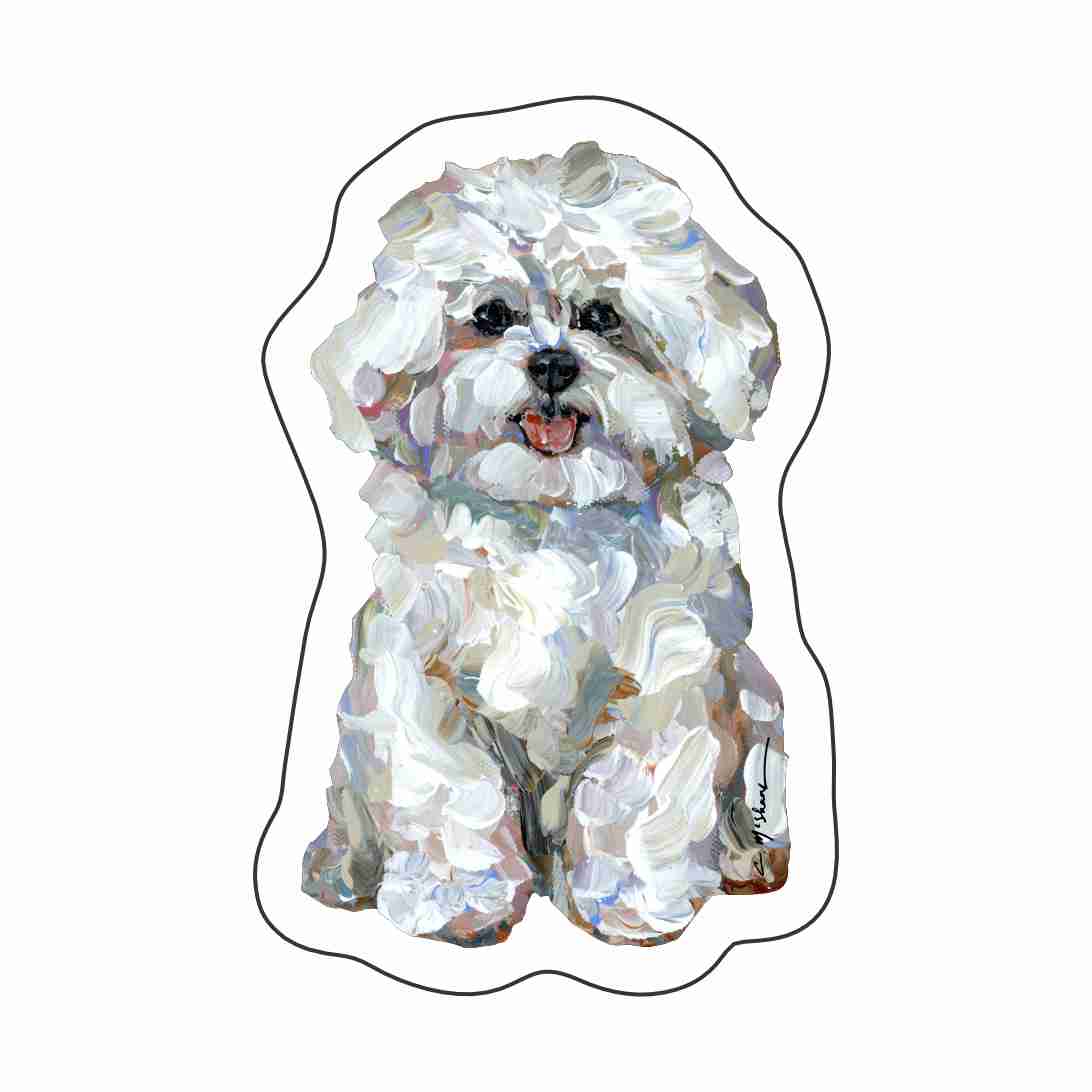 CMS-1653-C10 Bichon Frise Sticker | Removable Sticker | Set of 10