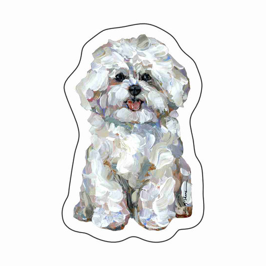 CMS-1653-C10 Bichon Frise Sticker | Removable Sticker | Set of 10