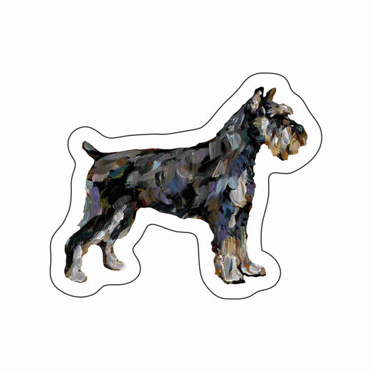 CMS-1655-C10 Schnauzer Abstract Sticker | Removable Sticker | Set of 10