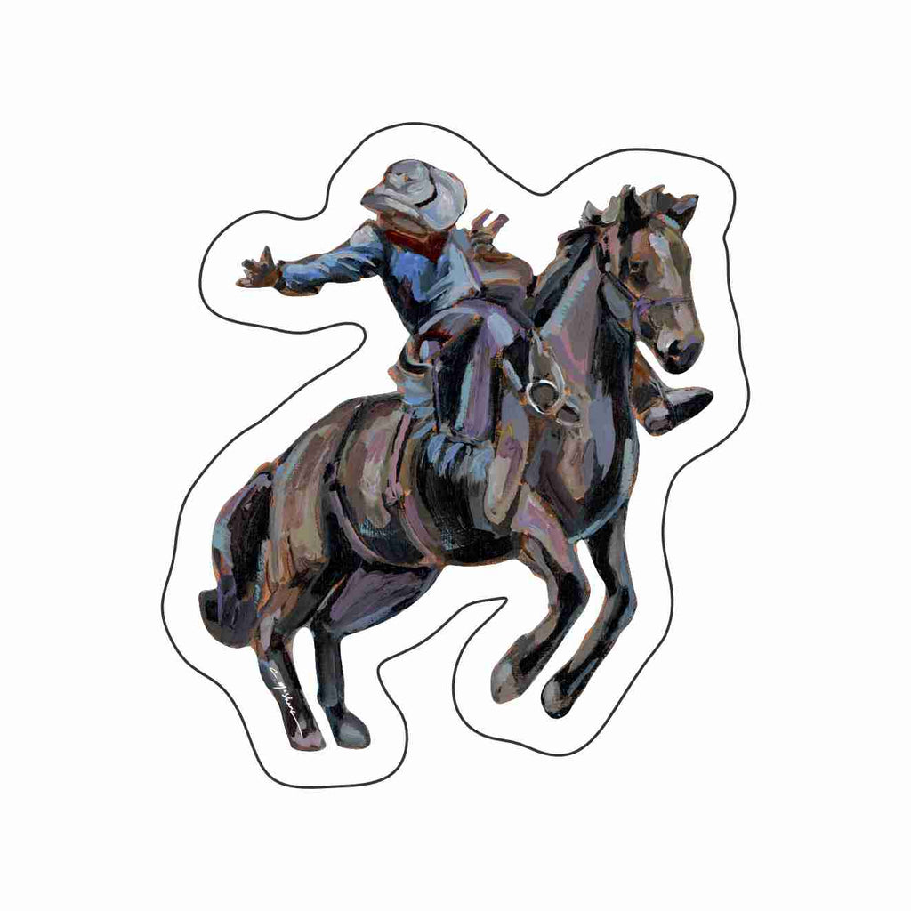 CMS-1661-C10 Rodeo Cowboy Sticker | Removable Sticker | Set of 10