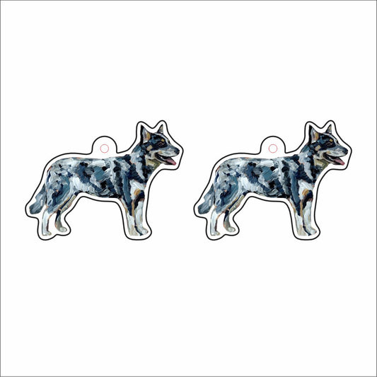 CMS-1663-C10 Blue Heeler Earring Pair | 0.125Acrylic Earrings | Set of 10