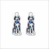 CMS-1664-C10 Bernedoodle Blue Bandana Earring Pair | 0.125Acrylic Earrings | Set of 10