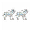 CMS-1666-C10 White Lab Earring Pair | 0.125Acrylic Earrings | Set of 10
