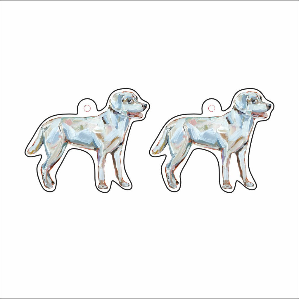 CMS-1666-C10 White Lab Earring Pair | 0.125Acrylic Earrings | Set of 10