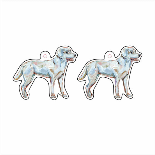 CMS-1666-C10 White Lab Earring Pair | 0.125Acrylic Earrings | Set of 10