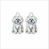 CMS-1670-C10 Bichon Frise Earring Pair | 0.125Acrylic Earrings | Set of 10