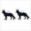 CMS-1671-C10 German Shepherd Black Earring Pair | 0.125Acrylic Earrings | Set of 10
