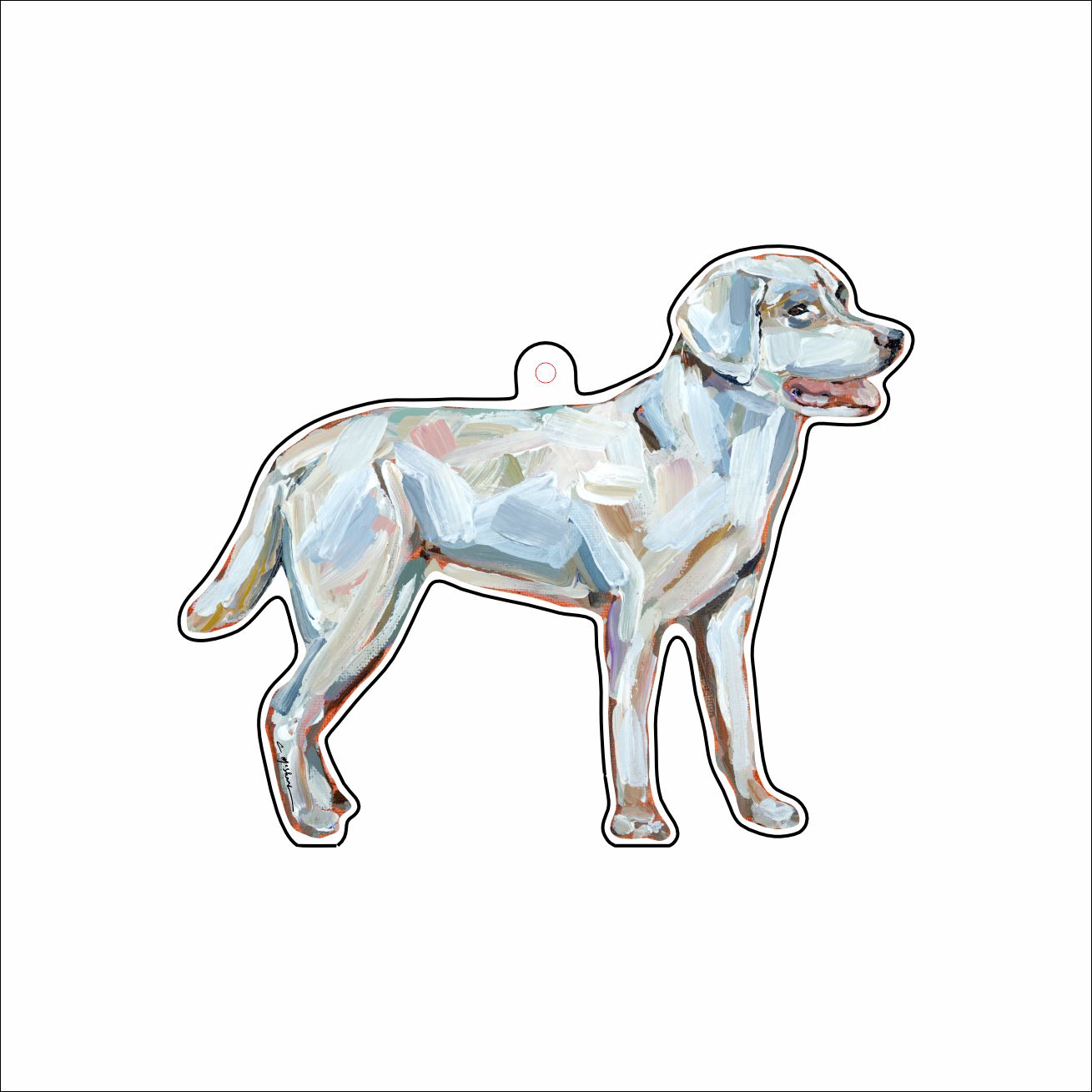 CMS-1678-C10 White Lab Bag Charm | 0.125Acrylic Bag Charm | Set of 10