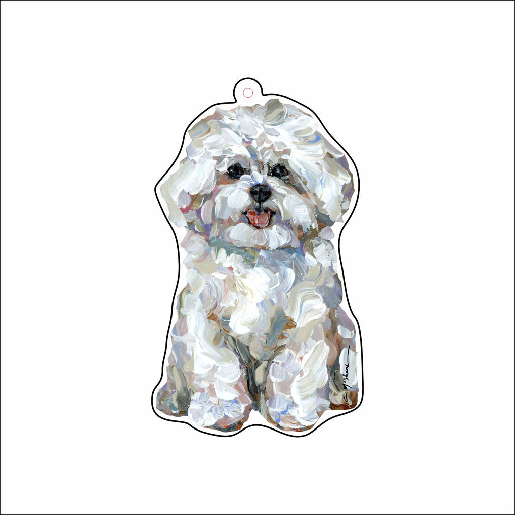 CMS-1682-C10 Bichon Frise Bag Charm | 0.125Acrylic Bag Charm | Set of 10