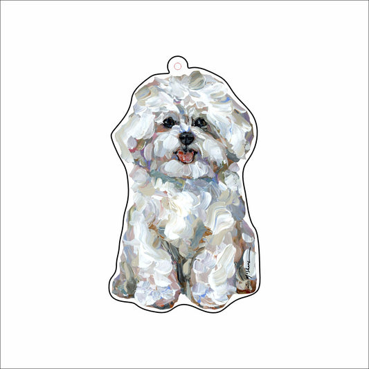CMS-1682-C10 Bichon Frise Bag Charm | 0.125Acrylic Bag Charm | Set of 10