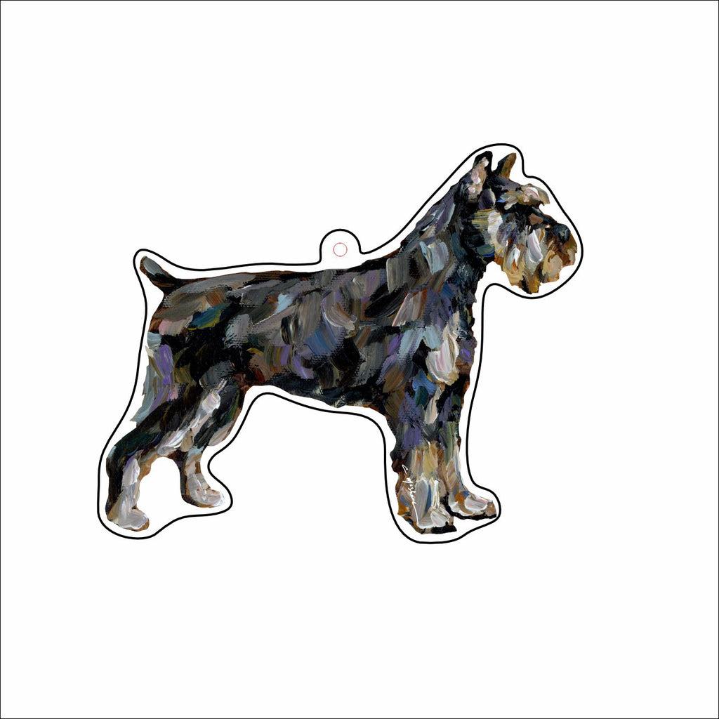 CMS-1684-C10 Schnauzer Abstract Bag Charm | 0.125Acrylic Bag Charm | Set of 10