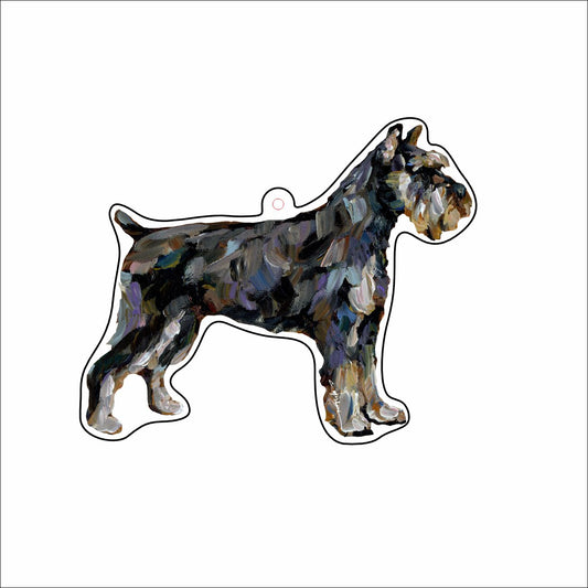 CMS-1684-C10 Schnauzer Abstract Bag Charm | 0.125Acrylic Bag Charm | Set of 10