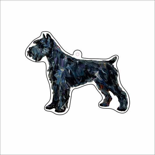 CMS-1685-C10 Schnauzer Black Bag Charm | 0.125Acrylic Bag Charm | Set of 10
