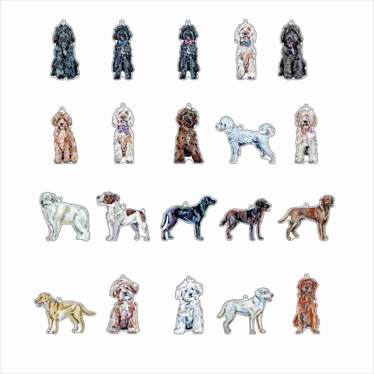 CMS-1707 Bag Charm Variety Pack 5 | 0.125Acrylic Bag Charm