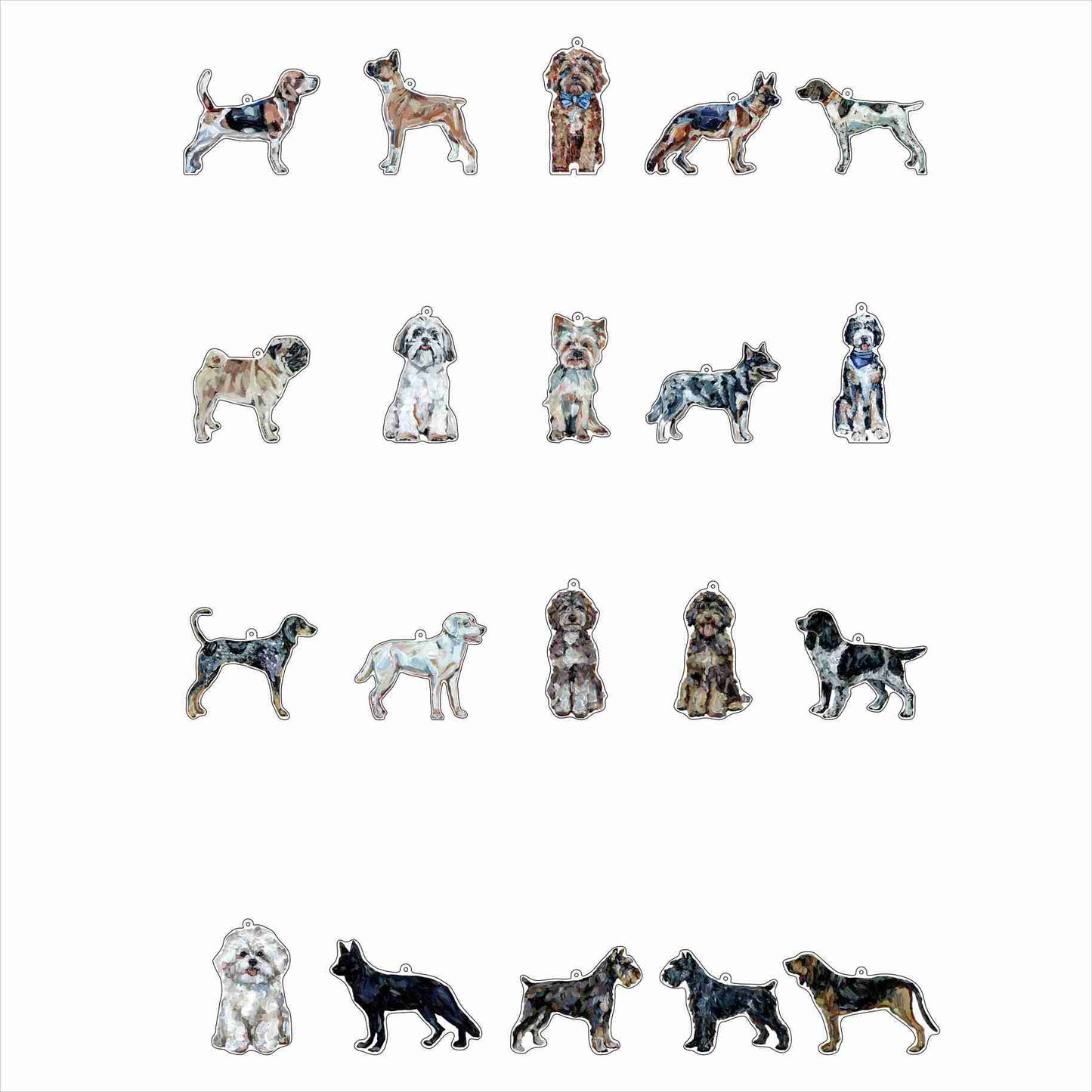 CMS-1709 Bag Charm Variety Pack 7 | 0.125Acrylic Bag Charm