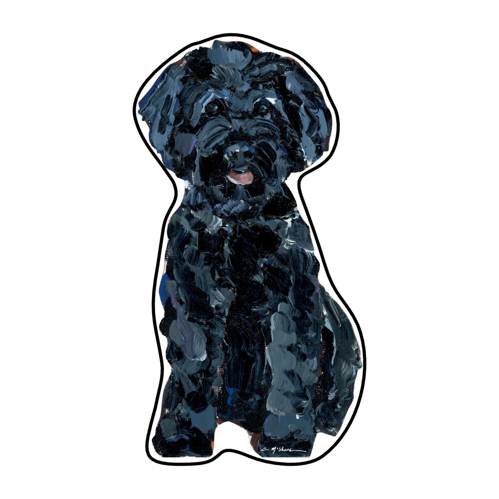 CMS-1722 Maltipoo Black Magnet | 0.125Acrylic Magnet | Set of 10