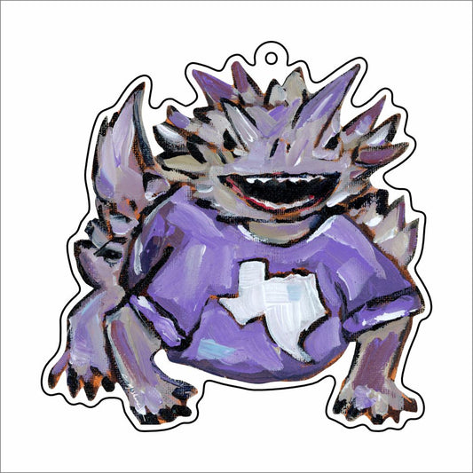 CMS-1726 Horned Frog Bag Charm | 0.125Acrylic Bag Charm | Set of 10