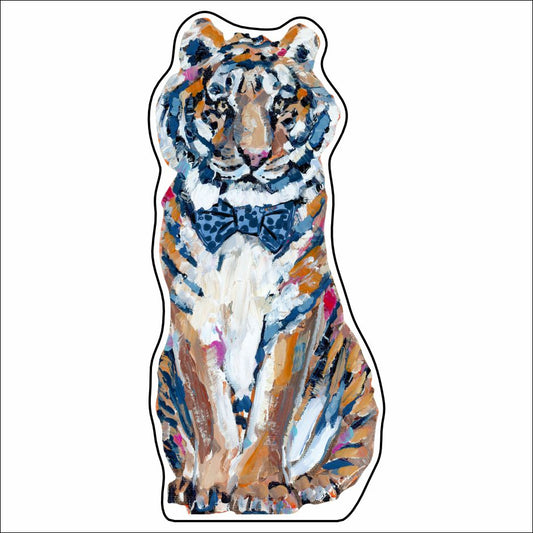 CMS-1730 Tiger Blues Bow Tie Magnet | 0.125Acrylic Magnet | Set of 10