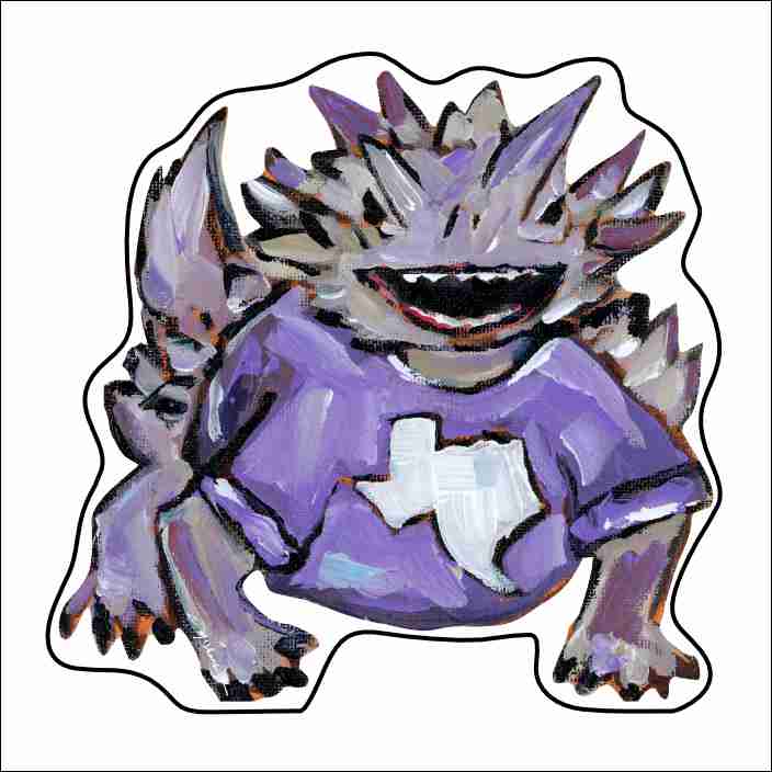 CMS-1734 Horned Frog Magnet | 0.125Acrylic Magnet | Set of 10