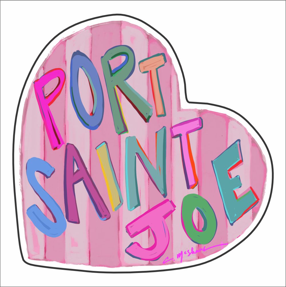 CMS-1737 Port Saint Joe Love Magnet | 0.125Acrylic Magnet | Set of 10