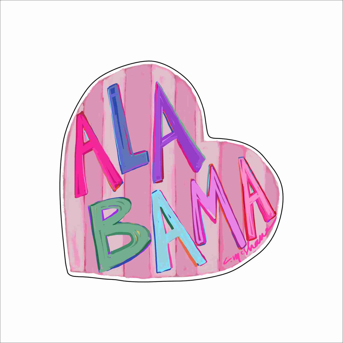 CMS-1739 Alabama Love Mini | 0.50Acrylic Mini Contour