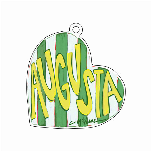 CMS-1745 Augusta Love Ornament | 0.25Acrylic Ornament & Ribbon