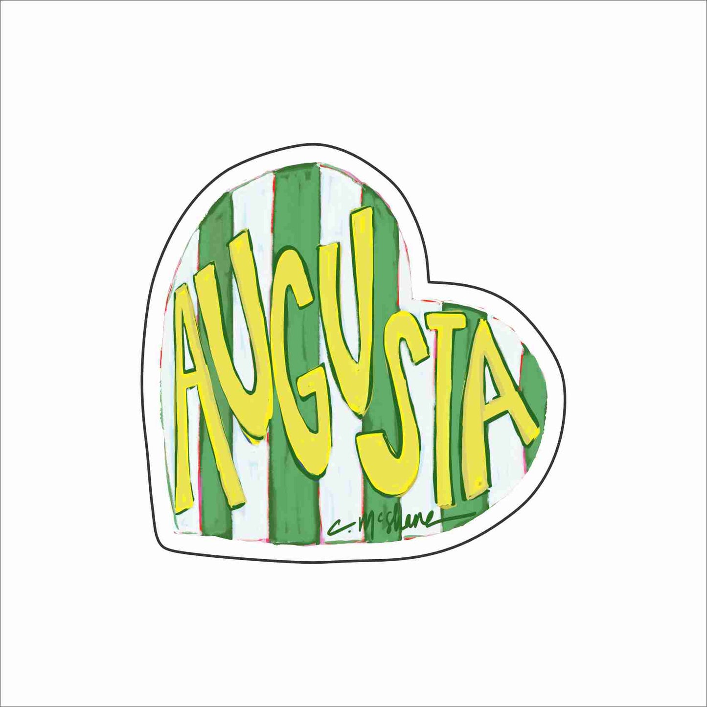 CMS-1748 Augusta Love Sticker | Removable Sticker | Set of 10