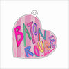CMS-1750 Baton Rouge Love Ornament | 0.25Acrylic Ornament & Ribbon