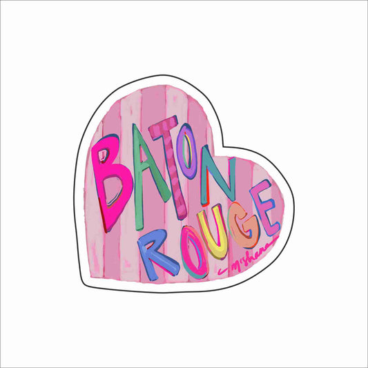 CMS-1753 Baton Rouge Love Sticker | Removable Sticker | Set of 10