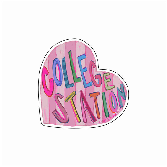 CMS-1757 College Station Love Magnet | 0.125Acrylic Magnet | Set of 10