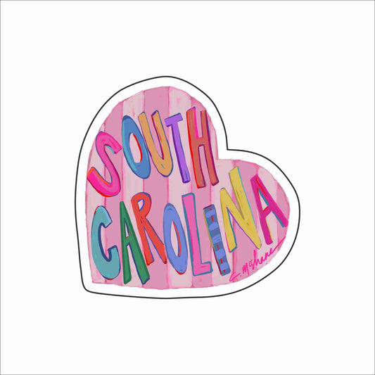 CMS-1768 South Carolina Love Sticker | Removable Sticker | Set of 10
