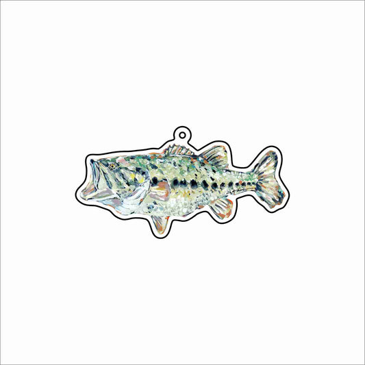 CMS-1784 Gone Fishing Bass Bag Charm | 0.125Acrylic Bag Charm | Set of 10