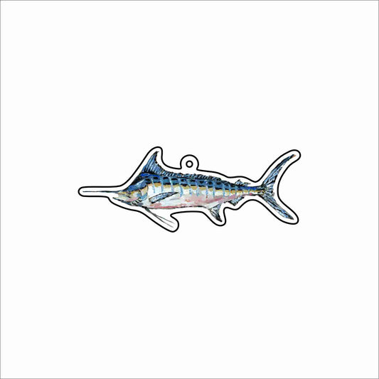 CMS-1788 Blue Marlin Bag Charm | 0.125Acrylic Bag Charm | Set of 10