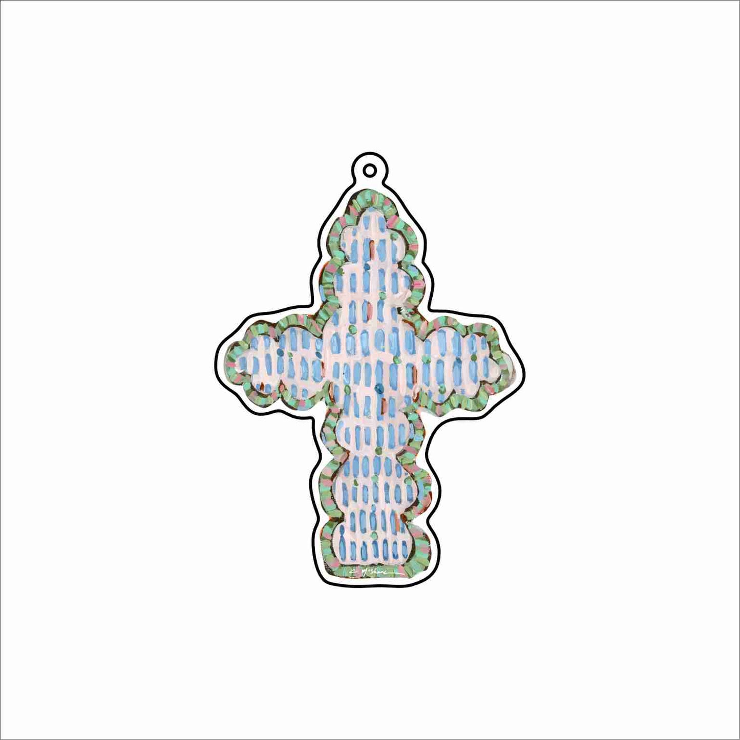 CMS-1789 Cross I Bag Charm | 0.125Acrylic Bag Charm | Set of 10