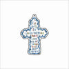 CMS-1790 He Saved Cross Bag Charm | 0.125Acrylic Bag Charm | Set of 10