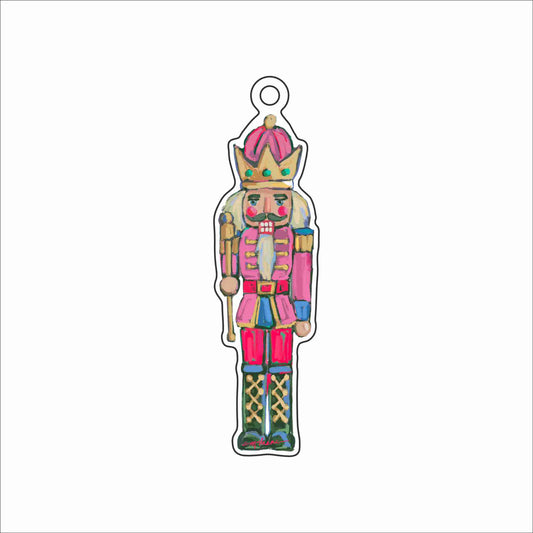 CMS-1865 Nutcracker Pink Ornament | 0.25Acrylic Ornament & Ribbon | Case of 25