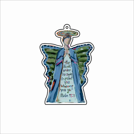 CMS-1796 To Protect Angel Bag Charm | 0.125Acrylic Bag Charm | Set of 10