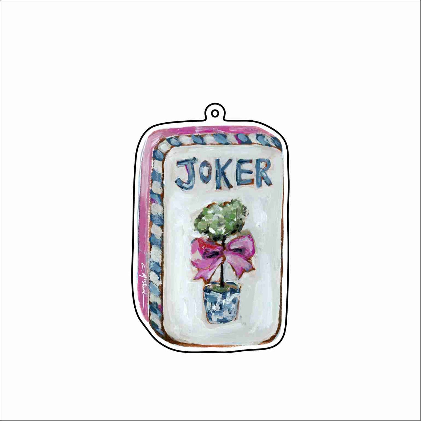 CMS-1807 Mahjong Joker Bag Charm | 0.125Acrylic Bag Charm | Set of 10