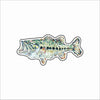 CMS-1809 Gone Fishing Bass Button | 0.125Acrylic Button | Set of 10