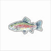 CMS-1810 Chasing Rainbow Trout Button | 0.125Acrylic Button | Set of 10