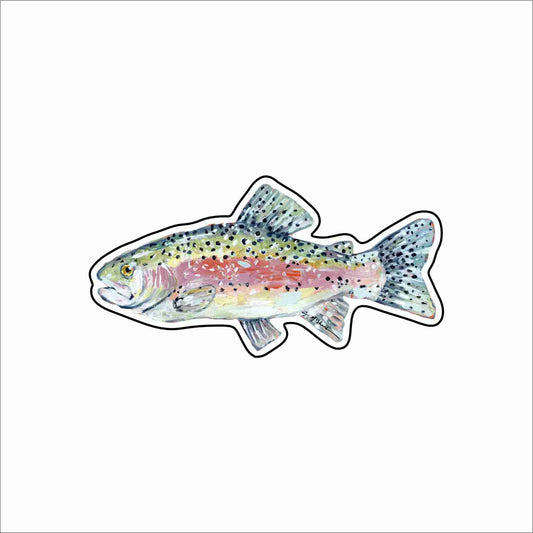 CMS-1810 Chasing Rainbow Trout Button | 0.125Acrylic Button | Set of 10