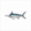 CMS-1813 Blue Marlin Button | 0.125Acrylic Button | Set of 10