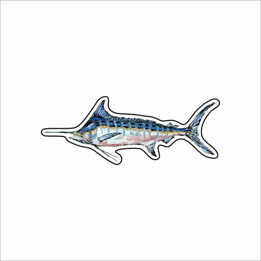 CMS-1813 Blue Marlin Button | 0.125Acrylic Button | Set of 10