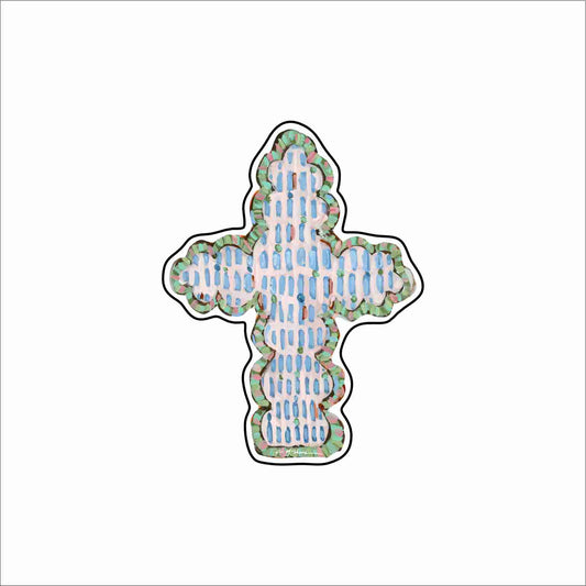 CMS-1814 Cross I Button | 0.125Acrylic Button | Set of 10