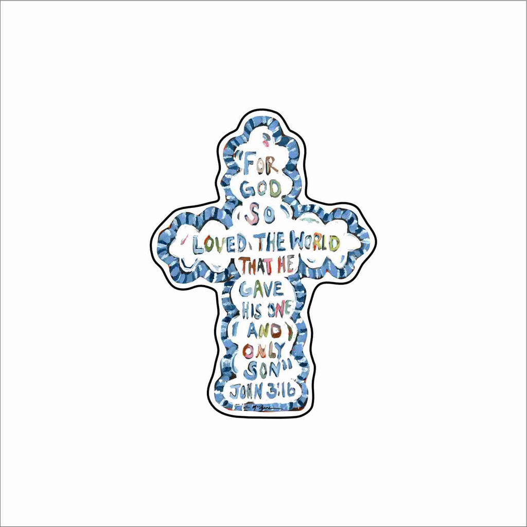 CMS-1815 He Saved Cross Button | 0.125Acrylic Button | Set of 10