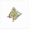CMS-1816 Butterfly Yellow Button | 0.125Acrylic Button | Set of 10